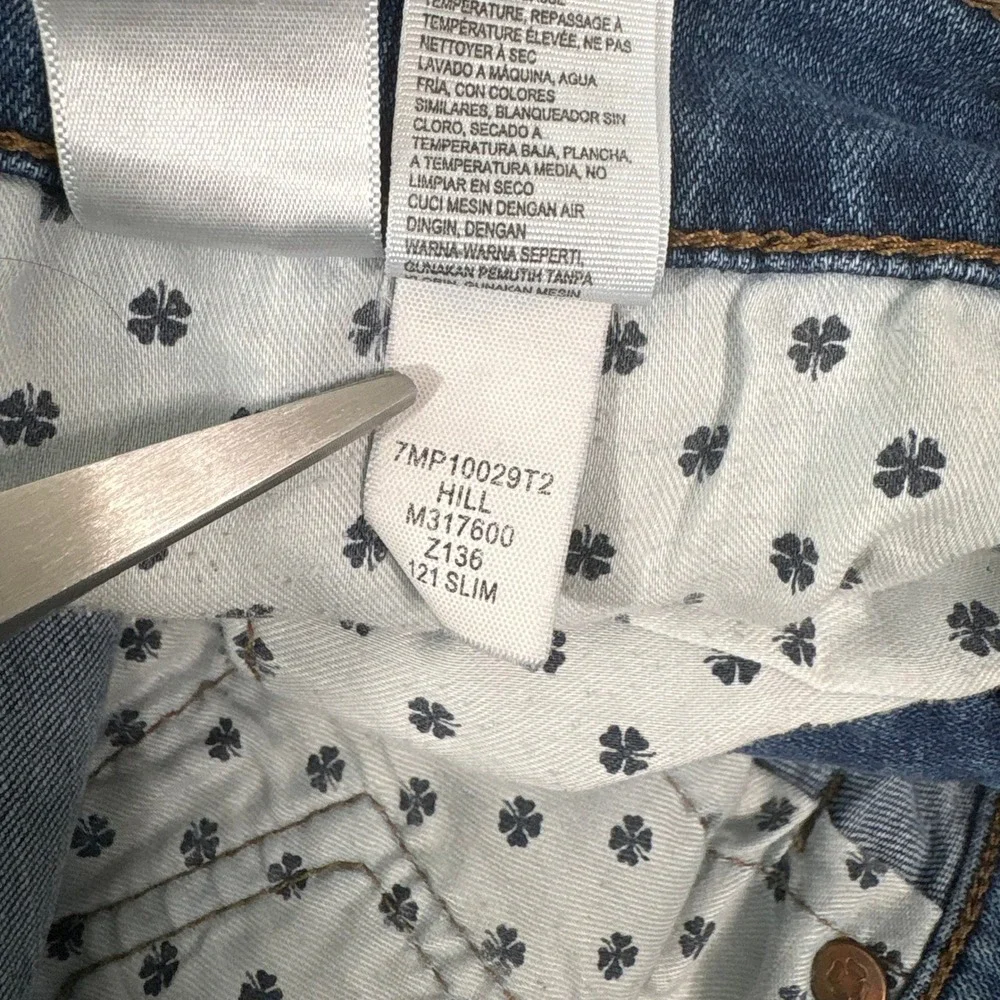 Lucky Brand Jeans Mens Size 32x30 Blue 121 Slim Distressed Denim Casual Stretch‎